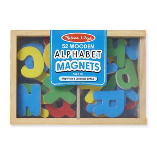 Melissa & Doug Wooden Letter Alphabet Magnets