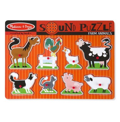 Melissa & Doug Farm Animals Sound Puzzle - 8 Pieces