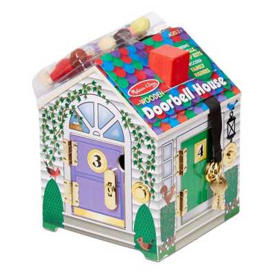 melissa and doug wooden door bell house