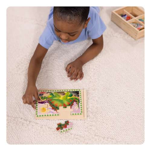 Melissa & Doug Dinosaurs Wooden Jigsaw Puzzle in Box