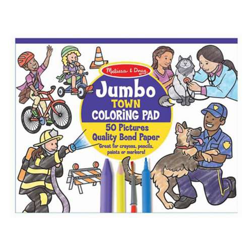 Melissa & Doug Jumbo Coloring Town Pad