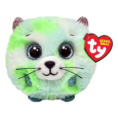 TY Puffies Evie the Green Cat