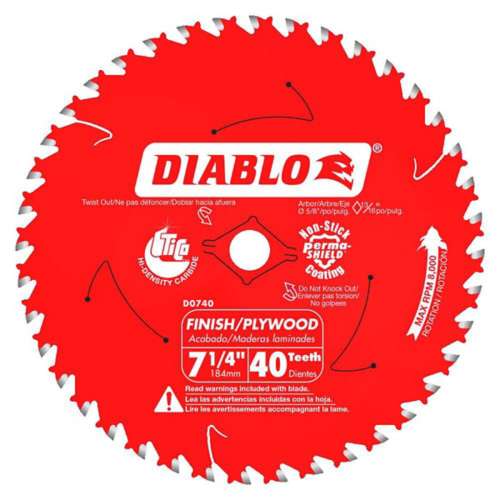 Diablo 7-1/4 in x 40 Tooth Finish Saw Blade