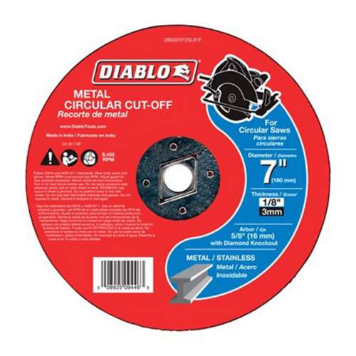 Diablo 7 in Metal Circular Cut-Off Disc