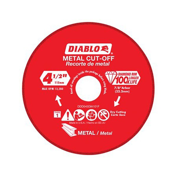 Photos - Other Appliance Accessories Diablo Metal Cut-Off 4-1/2 in Cutting Disc 00892513760 
