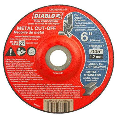 Diablo Genuine Steel Demon 6 in Metal Cut-Off Disc