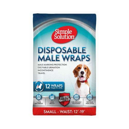 Simple Solution Male Dog Disposable Wraps 12 Pack