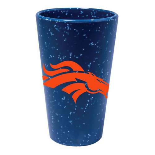 Wincraft Denver Broncos Blue Speckle 16oz Silicone Pint Glass