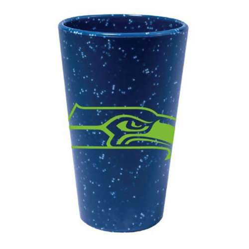 Wincraft Seattle Seahawks Blue Speckle 16oz Silicone Pint Glass