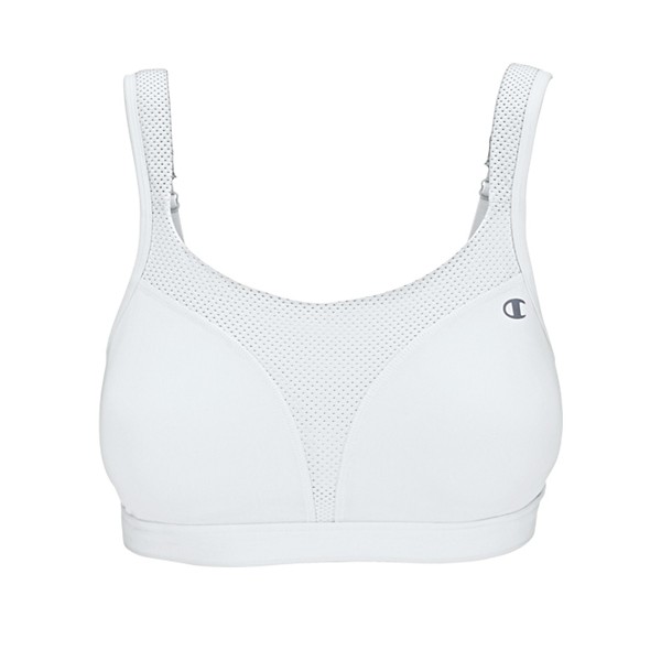 Women's Champion Volleyball Double Dry+ Spot Comfort Sports Bra 42 C White