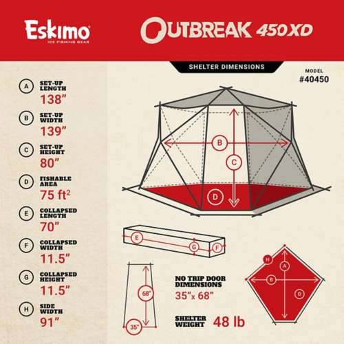 Eskimo Outbreak 450XD Hub Ice Shelter