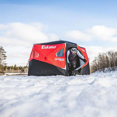 Outdoor Cap Brand Eskimo Ice Fishing Gear Buffalo Red, Black Plaid