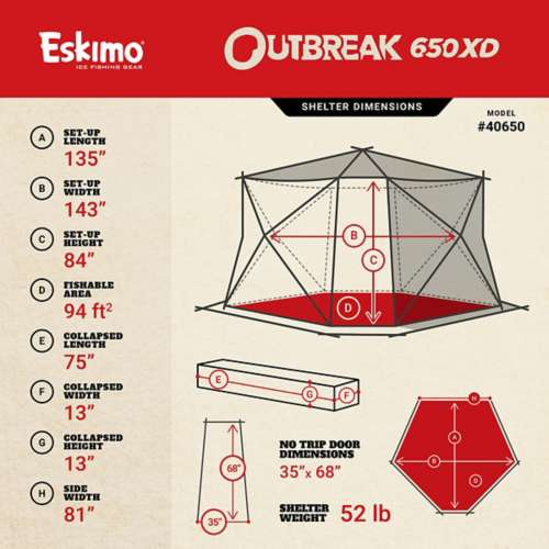 Eskimo Outbreak 650XD Hub Ice Shelter