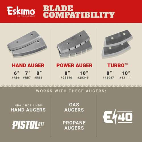Eskimo Turbo Auger Blades for E40 Augers