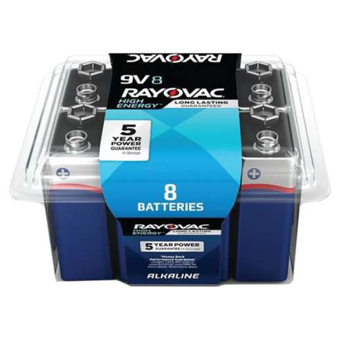 Rayovac 9V Alkaline Battery 8 Pack