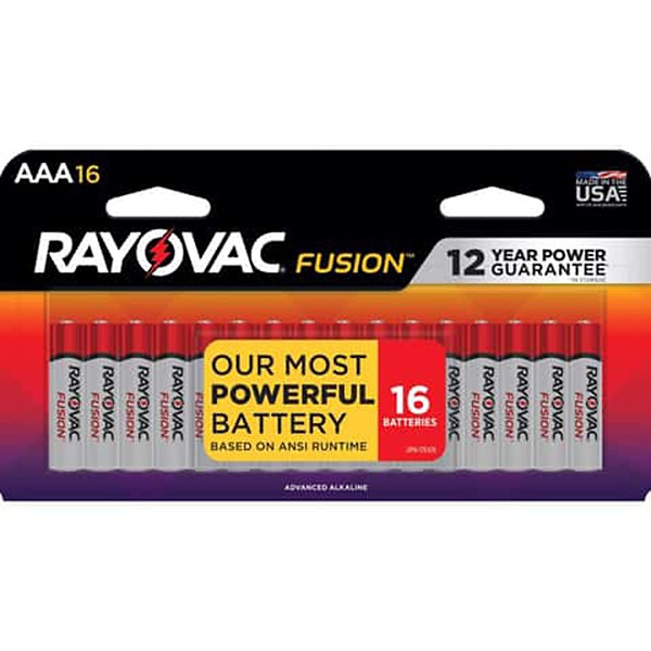 Rayovac Fusion AAA Alkaline Batteries - 16 Pack