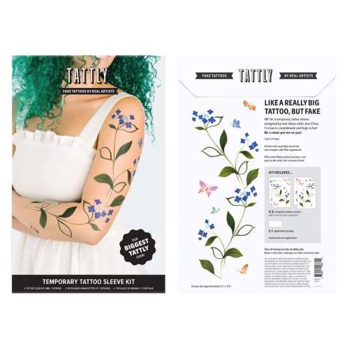 Tattly Flowering Vine Sleeve Temporary Tattoo Set