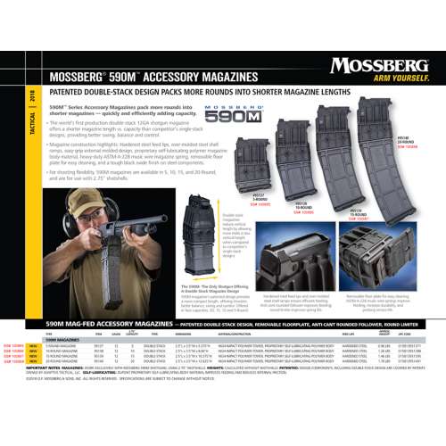 Mossberg 590M Mag-Fed Ghost Ring Sights-Action Shotgun