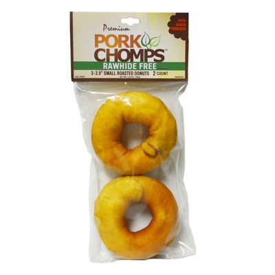 Pork Chomps 3-Inch Roasted Donut Dog Treats 2 Pack