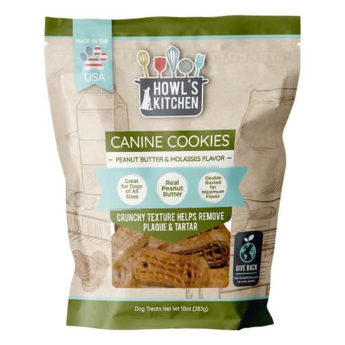 Howl's Kitchen Peanut Butter and Molasses Flavored Canine Cookies Dog Treats