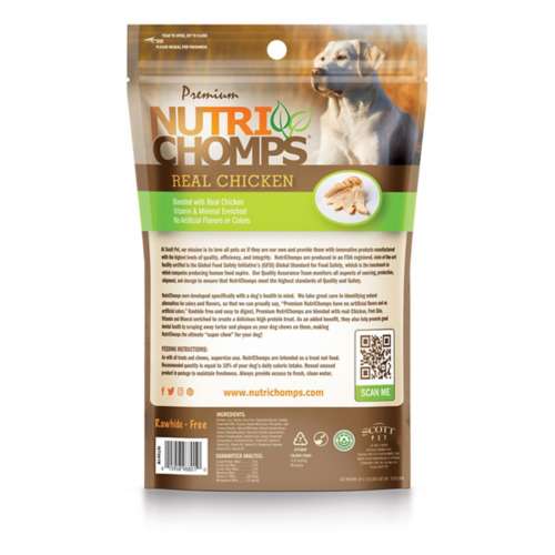 Nutri Chomps Chicken Flavored Twists with Wrap Dog Treats 4 Pack