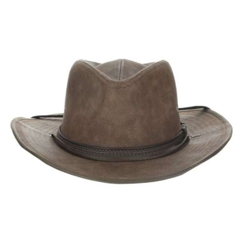 Men's Dorfman-Pacific Ratller Vegan Leather Outback Cowboy Hat