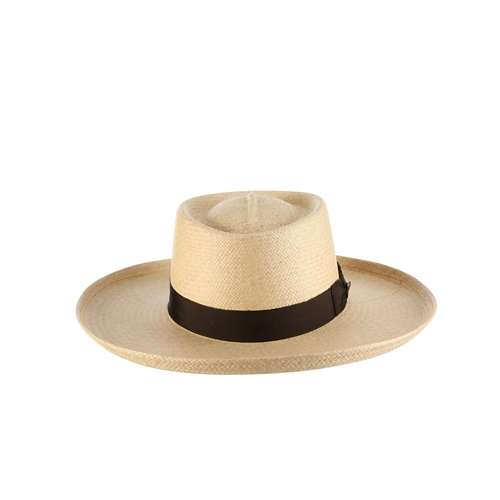 Dorfman Pacific Hats Rush Straw Gambler Hat - Natural Medium - Online
