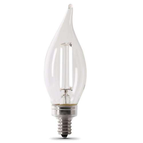 Feit White Filament BA10 E12 Candelabra Filament Led Bulb Soft White 40 Watt - 4 Pack