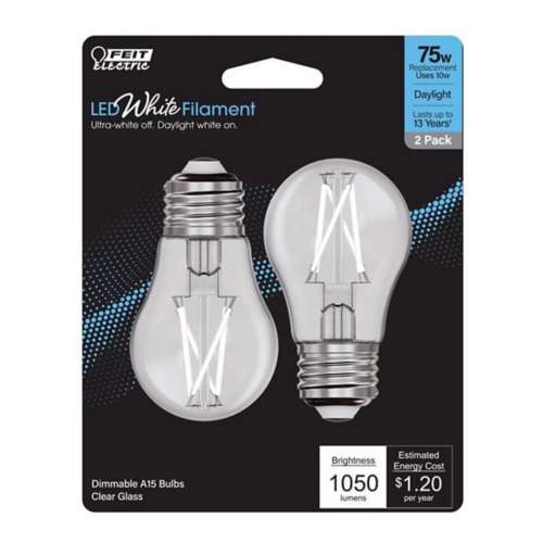 Feit White Filament A15 E26 LED Daylight Bulb - 2 Pack