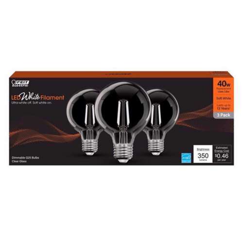 Feit Electric G25 E26 LED Bulb - 3 Pack