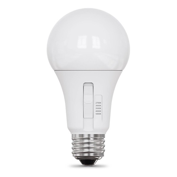 Feit Electric A19 E26 LED White Adjustable Bulbs - 4 Pack