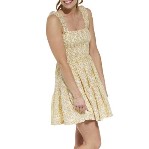 Women's By Together Free Falling Floral Square Neck Dress