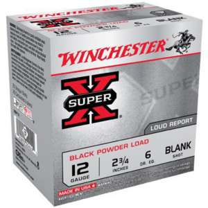 Winchester Super-X Black Powder Blank 12 Gauge Shotshells