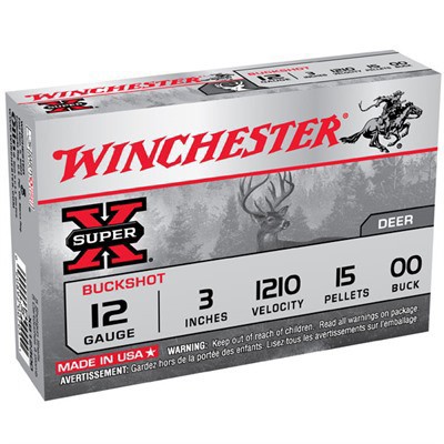 Winchester Super X Buckshot 12 Gauge Shotshells 5 Round Box