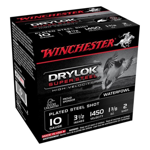 Winchester Drylok Super Steel HV Waterfowl 10 Gauge Shotshells 25 Round Box