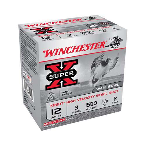 Winchester Xpert HV Steel 12ga 3" 1-1/8 oz. #2 25/bx