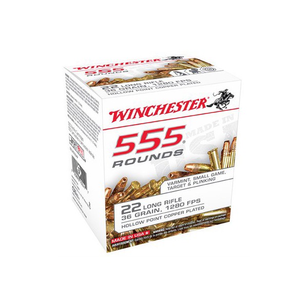 WINCHESTER 555 Hollow Point 555 Round Box Rimfire Ammunition