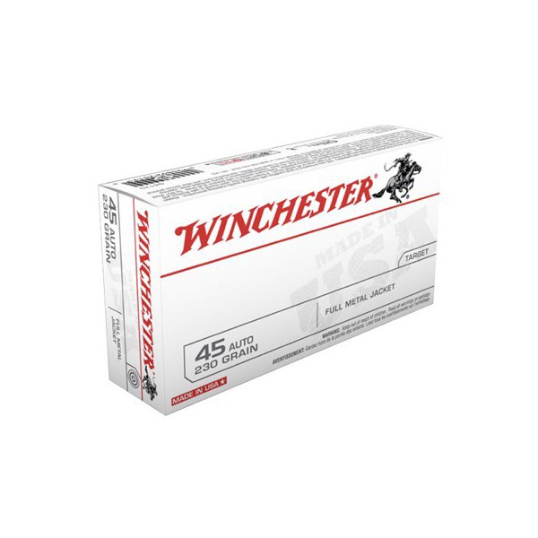 Winchester USA Target FMJ Pistol Ammunition 50 Round Box product image
