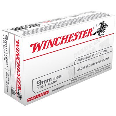 Winchester USA Personal Protection JHP Pistol Ammunition 50 Round Box