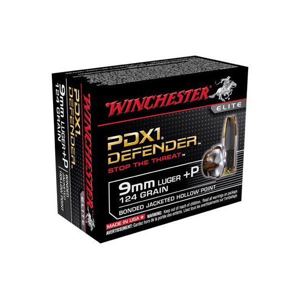Winchester PDX1 Defender JHP Pistol Ammunition 20 Round Box product image