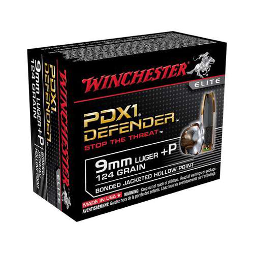 Winchester PDX1 Defender JHP Pistol Ammunition 20 Round Box