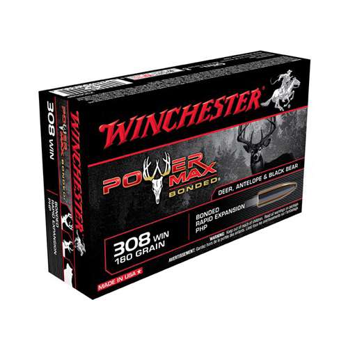 Winchester Power Max Bonded Rifle Ammunition 20 Round Box