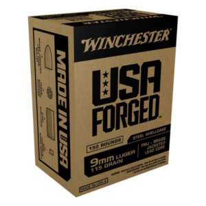 Winchester USA Forged Steel Case Pistol Ammunition 150 Round Box