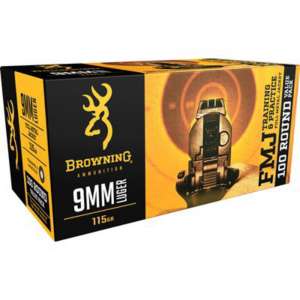 Browning Ammo 9mm FMJ 115Gr 100/Bx