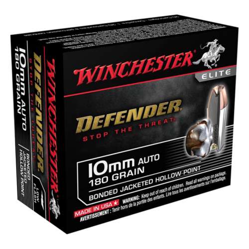 Winchester Elite Defender Bonded JHP Pistol Ammunition 20 Round Box