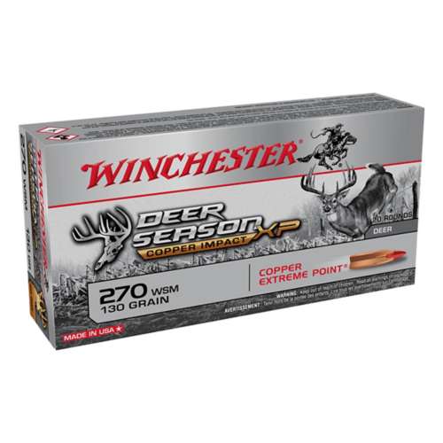 Winchester Deer Season XP Copper Impact Lead Free Rifle Ammunition 20 Round Box