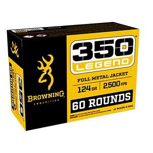 Browning 350 Legend FMJ Rifle Ammunition 60 Round Box