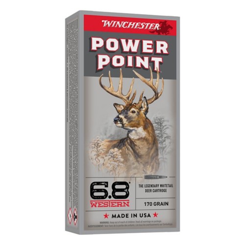 Winchester Super-X Power-Point 6.8 Western Rifle Ammunition 20 Round Box
