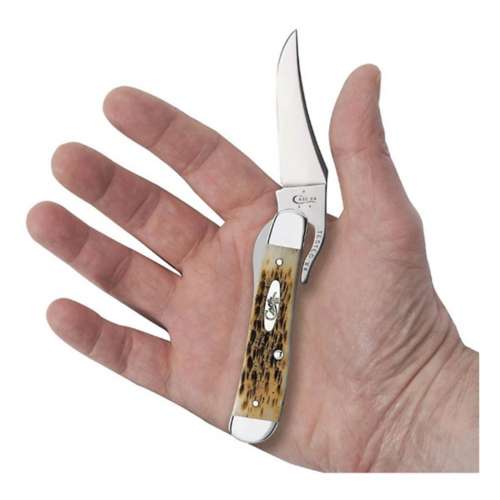 Case Knives Amber Bone RussLock Pocket Knife