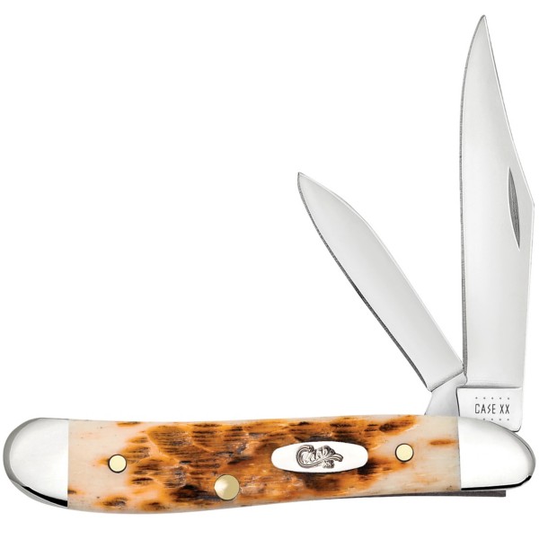 Case Knives Peanut Amber Bone Folding Pocket Knife - Case Knives
